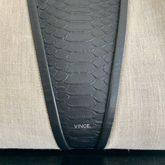 Vince black croc stamped tote - Picture 4 of 12